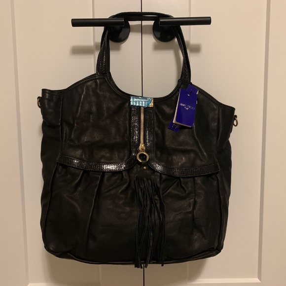 NWT Jimmy Choo for H&M Leather Shoulder bag/Tote - Picture 2 of 9